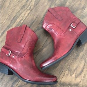 Franco Sarto Red Leather Boots